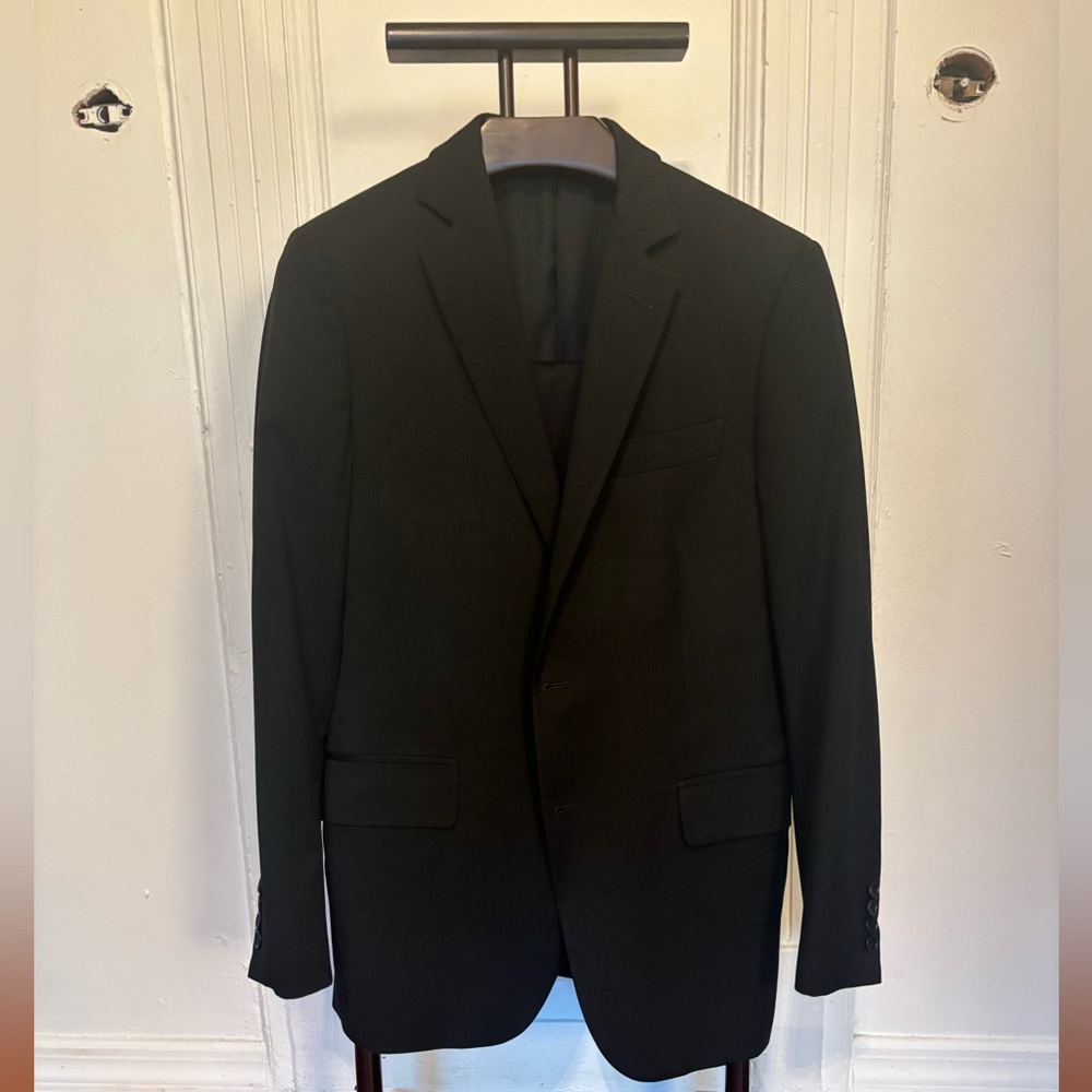 Brooks Brothers Black Suit Wool Fitzgerald Fit